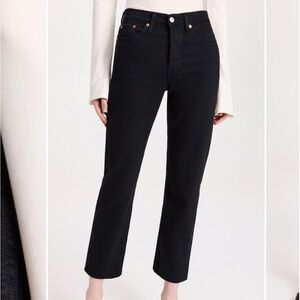 NEW Levi's Wedgie Straight Jeans in Black - size: 28x28